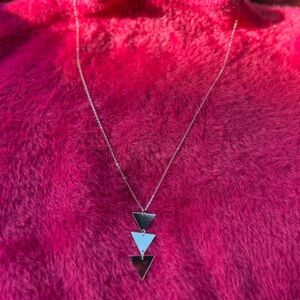 Silver Geometric Pendant Necklace
